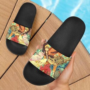 Naruto Chilling With Tailed Beasts Cute Colorful Slide Footwear