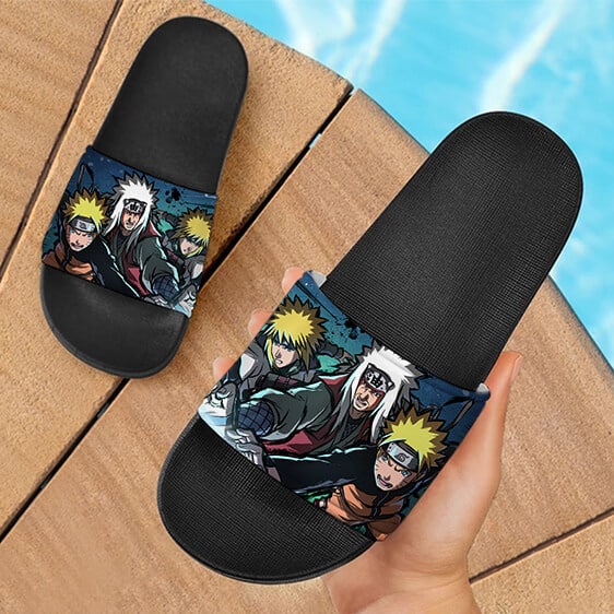 Naruto Jiraiya Minato Rasengan Users Artwork Slide Footwear
