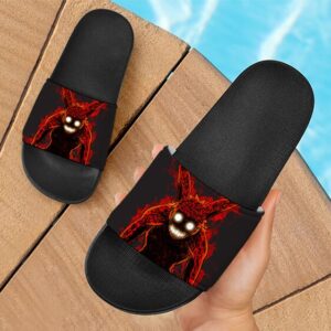 Naruto Kyuubi 4 Tails Mode Awesome Black Slide Sandals