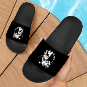 Naruto Uzumaki Sasuke Uchiha Monochrome Design Slide Sandals