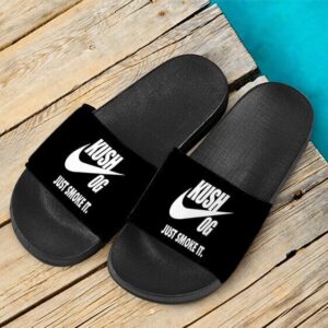 OG Kush Just Smoke It Nike Themed Marijuana Dope Slide Sandals