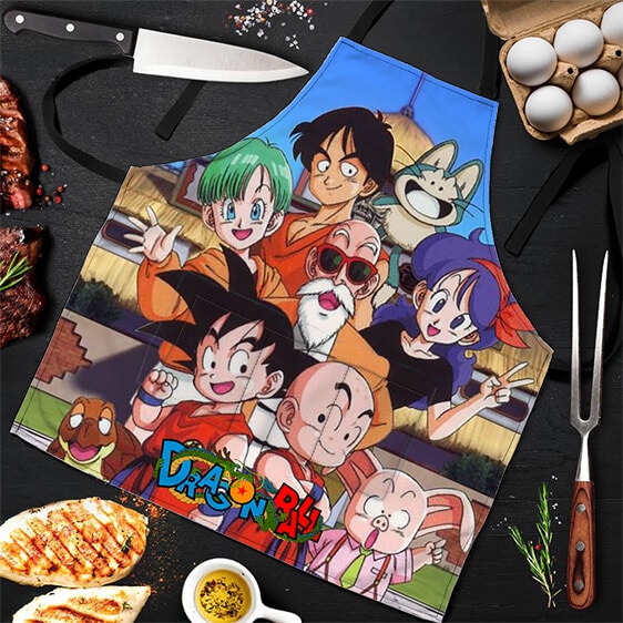 Son Goku with Z Fighters Gang Dragon Ball Cool Awesome Apron