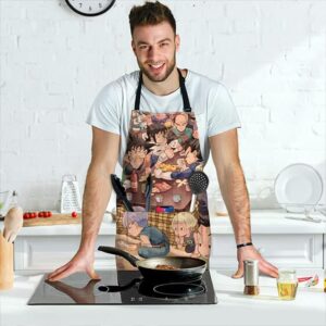 Son Goku's Family and the Z Fighters DBZ Cool Awesome Apron