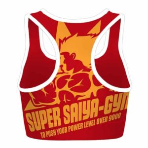 Super Saiyan Gym Dragon Ball Z Red Cool Powerful Sports Bra