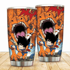 Young Son Gohan Chased By Dino Dragon Ball Z Awesome Tumbler
