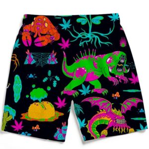 The Adventures of Rick and Morty Monsters 420 Men's Beach Shorts