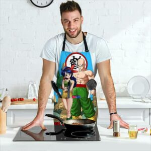 Tienshinhan and Launch Dragon Ball Z Cool and Awesome Apron