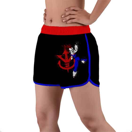 Vegeta Saiyan Royal Crest Logo DBZ Women's Beach Shorts
