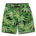 Weed Marijuana Plant Leaves Cool Wonderful Men's Boardshorts