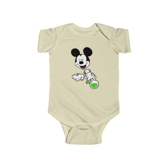High Times Mickey Mouse Holding Bong 420 Newborn Clothes