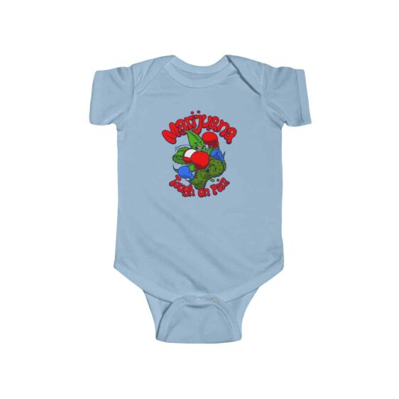 Medicinal Marijuana Plant Tough On Pain Stylish Baby Romper