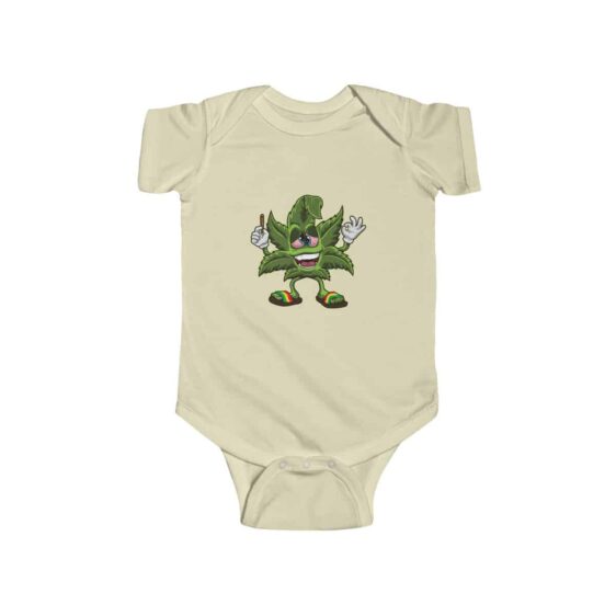 Stoned Cannabis Leaf Smoking Art Amazing 420 Infant Romper