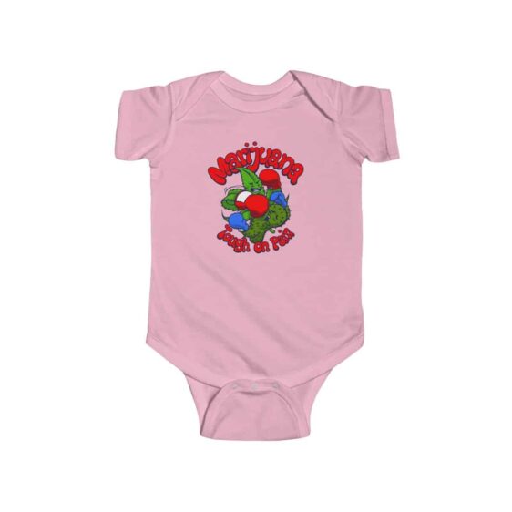 Medicinal Marijuana Plant Tough On Pain Stylish Baby Romper