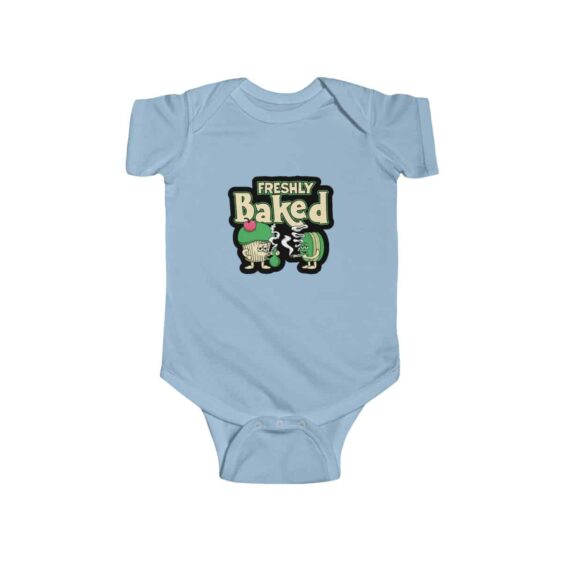 Freshly Baked Cake & Cookie Marijuana Art Cool Baby Onesie