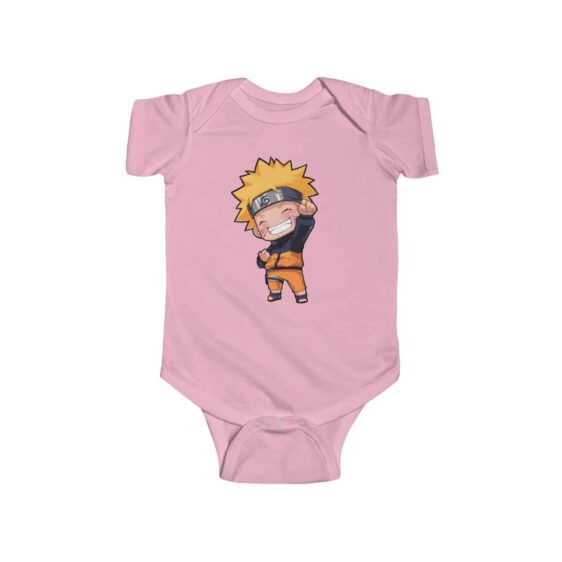 Cheerful Naruto Uzumaki Chibi Style Cute Infant Bodysuit