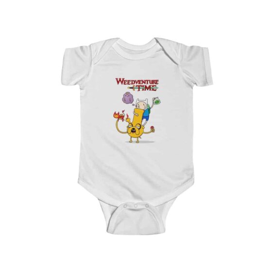 Weedventure Time Finn and Jake Marijuana 420 Newborn Onesie