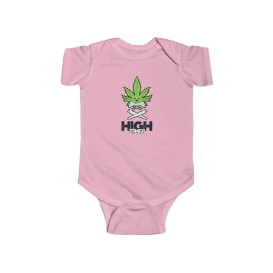 High Times Carefree Marijuana Leaf Art Lovely 420 Baby Onesie
