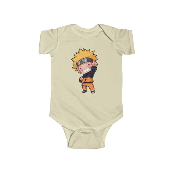 Cheerful Naruto Uzumaki Chibi Style Cute Infant Bodysuit