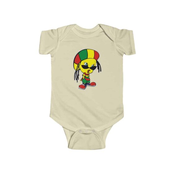 Adorable Tweety Bird Rastaman Outfit Cute Marijuana Baby Onesie