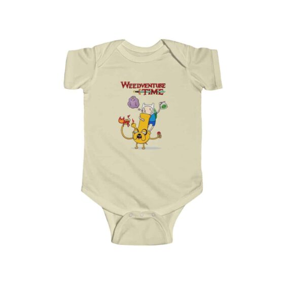 Weedventure Time Finn and Jake Marijuana 420 Newborn Onesie