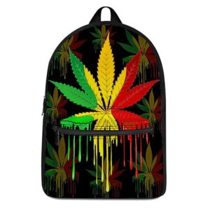 Rastafarian Colors Marijuana Weed Leaf Dope Backpack