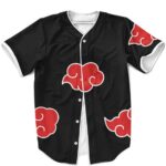 Amazing Akatsuki Clouds Uniform Cosplay Black Baseball Jersey