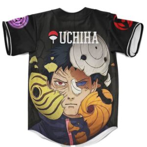 Amazing Obito Uchiha With Tobi Masks Black MLB Baseball Shirt