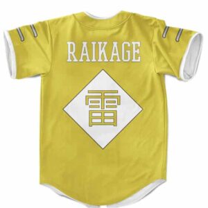 Kumogakure Raikage Symbol Cosplay Yellow MLB Baseball Jersey