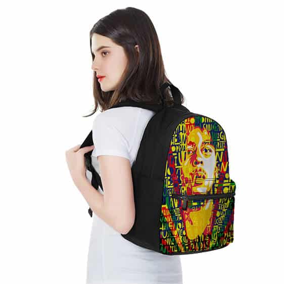 Bob Marley Pop Art Song Lyric Rasta Background Cool Backpack
