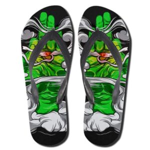 Cannabis Art Buddha's Hand Holding A Joint 420 Slippers