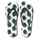 Cannabis Chill With Me Icon Pattern 420 Flip Flops