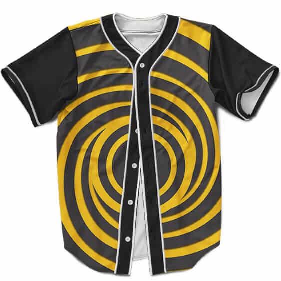 Cool Black Swirl Baseball Jersey Uzumaki Naruto Kurama Mode