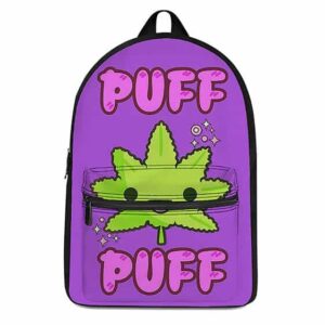 Cute Cannabis Puff Puff Violet Coolest and Dopest Backpack
