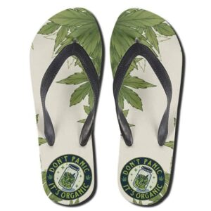 Don't Panic It's Organic Bottled Weed Logo 420 Slippers