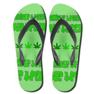 Dope Cannabis Bring Weed Green 420 Flip Flops Sandals