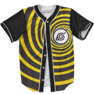 Dope MLB Baseball Jersey Konoha Namikaze Minato Yellow Swirl