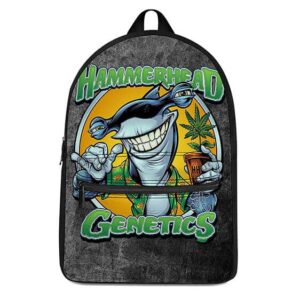 Hammerhead Genetics Shark with Weed Plant Most Dopest Backpack