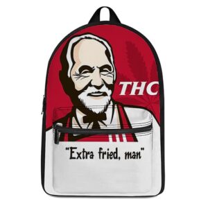 KFC Spoof Marijuana Hemp THC Dope White Backpack
