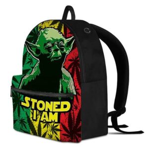 Master Yoda Stoned I Am Rastafarian Weed Background Backpack