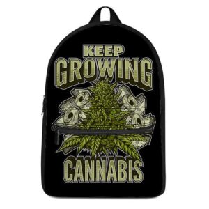 Money And Kush Keep Growing Cannabis Black 420 Backpack