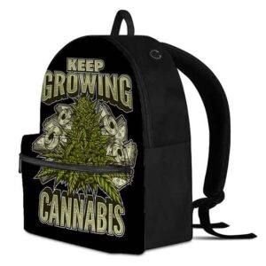 Money And Kush Keep Growing Cannabis Black 420 Backpack
