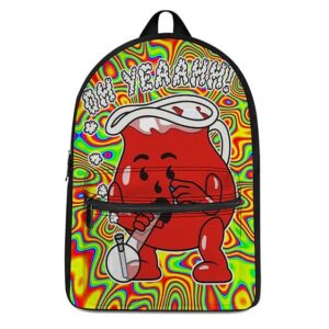 Oh Yeah Mr. Kool Aid Man Smoking Weed Psychedelic Backpack