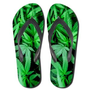 Realistic 420 Green Cannabis Strain Plant Slippers