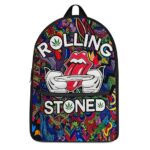 Rolling Stoned Fifty Licks Colorful Psychedelics Backpack