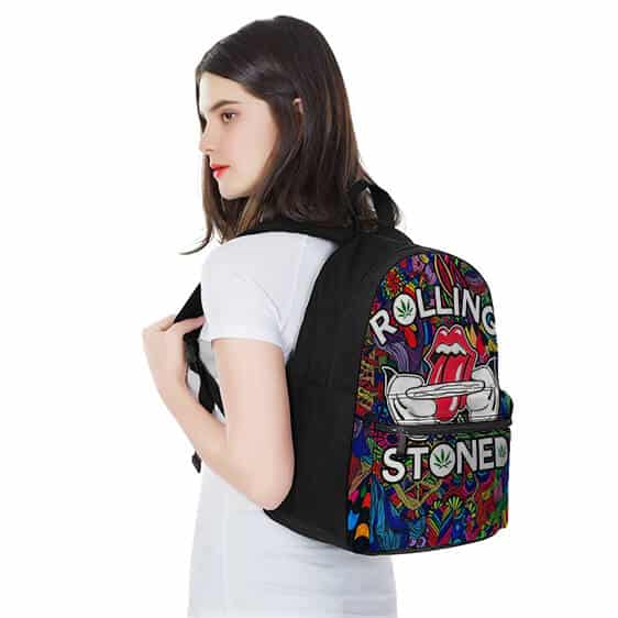 Rolling Stoned Fifty Licks Colorful Psychedelics Backpack