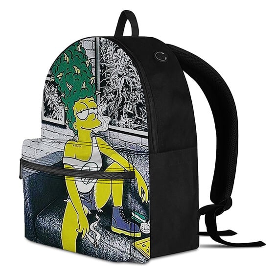 Stoned Marge Simpson Smoking a Spliff of Weed Dope Backpack