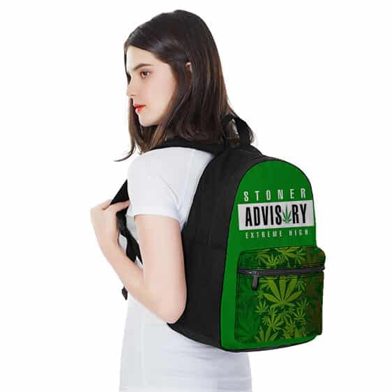 Stoner Advisory Extreme High Sativa Pattern Gnarly Backpack