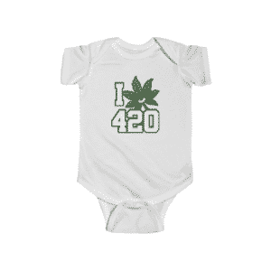 I Love 420 Graphic Text Cool Weed Marijuana Infant Onesie