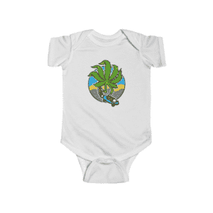 Chill Skating Marijuana Leaf Lovely 420 Weed Baby Bodysuit