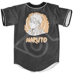 Uzumaki Naruto Sketch Art Hidden Leaf Logo Baseball Jersey